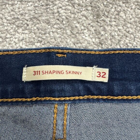 Levi's 311 Shaping Skinny Denim Jeans Women 32x30 Blue Dark Wash Mid Rise Casual - Picture 3 of 16